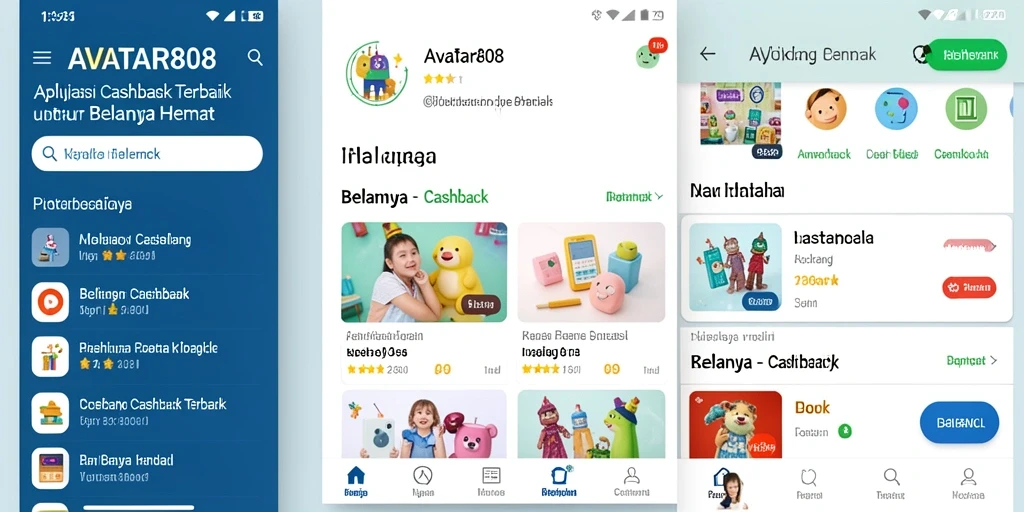 Tampilan antarmuka AVATAR808 yang memudahkan fungsi Cashback.