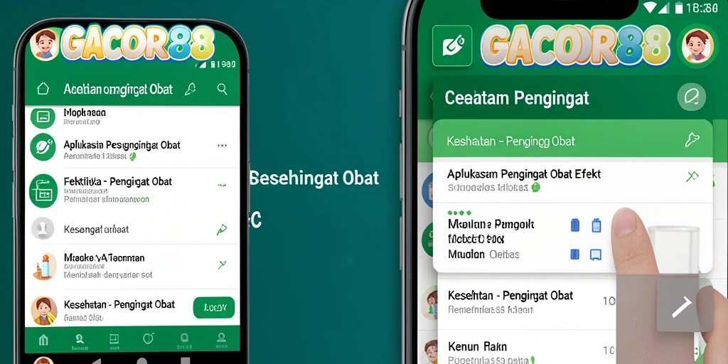 Antarmuka sederhana aplikasi GACOR88 untuk Pengingat Obat.