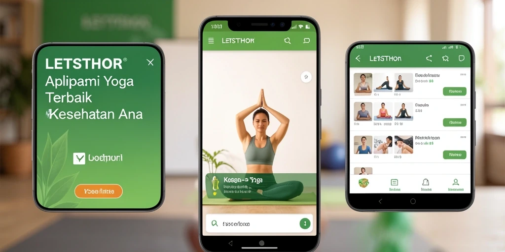 Tampilan antarmuka LETSTHOR dengan fitur Yoga yang menarik dan informatif.