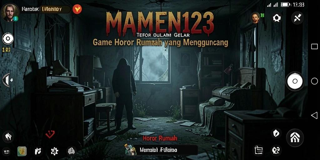 Tampilan menegangkan dari antarmuka <strong>MAMEN123</strong> yang menonjolkan suasana horor.