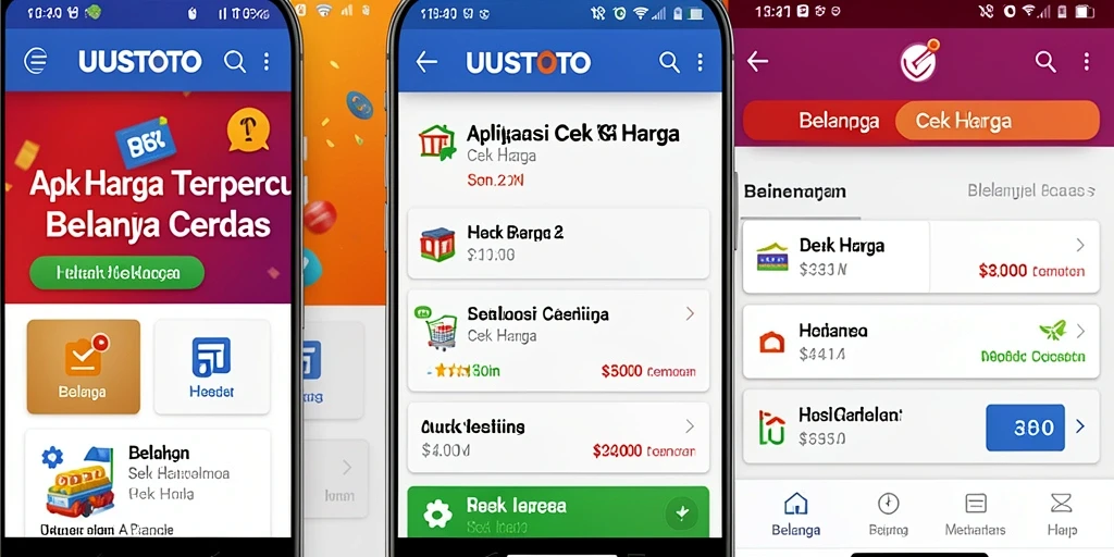 Tampilan antarmuka UUSTOTO yang memudahkan pengguna untuk cek harga.
