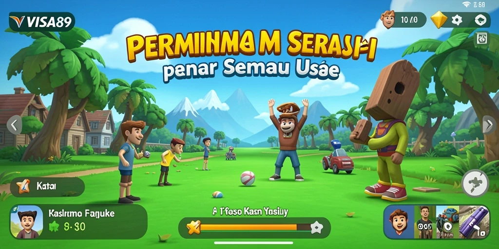 Screenshot utama VISA89 menampilkan antarmuka permainan yang menarik dan interaktif.